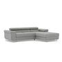 Voir la diapositive 2 : BEST MOBILIER Pablo - canapé d'angle droit - 6 places - convertible avec coffre et têtières réglables - en velours côtelé