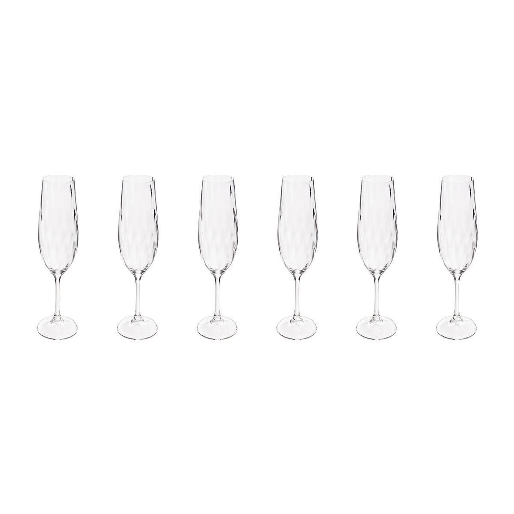 SECRET DE GOURMET Lot de 6 flûtes à champagne  neva  26cl transparent