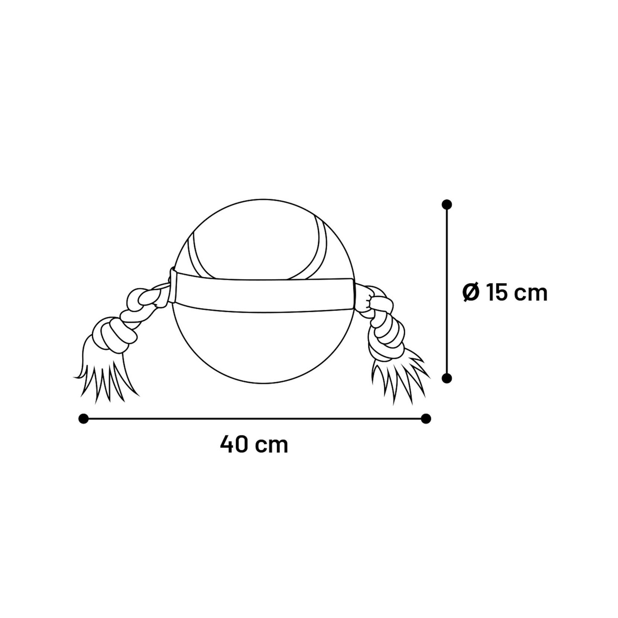 Voir la diapositive 5 : Eden Balle de tennis matchball pour chien avec corde