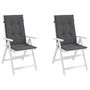Voir la diapositive 4 : VIDAXL Coussins de chaise de jardin a dossier haut lot de 2 anthracite