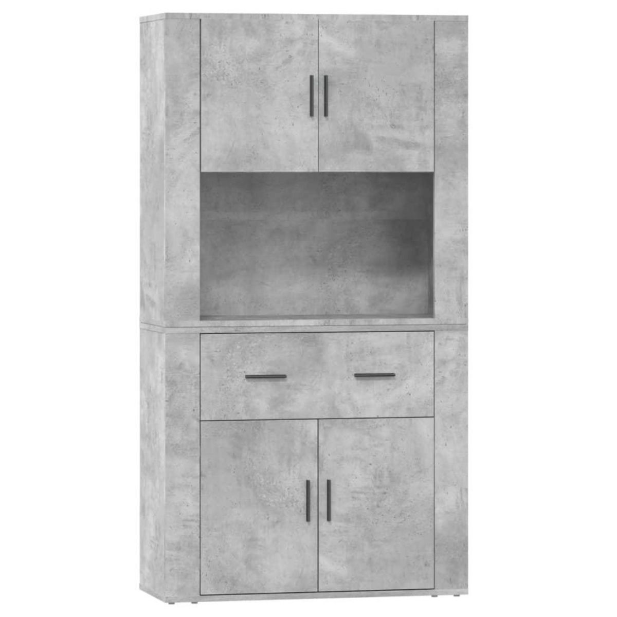 VIDAXL Buffet haut Gris beton Bois d'ingenierie