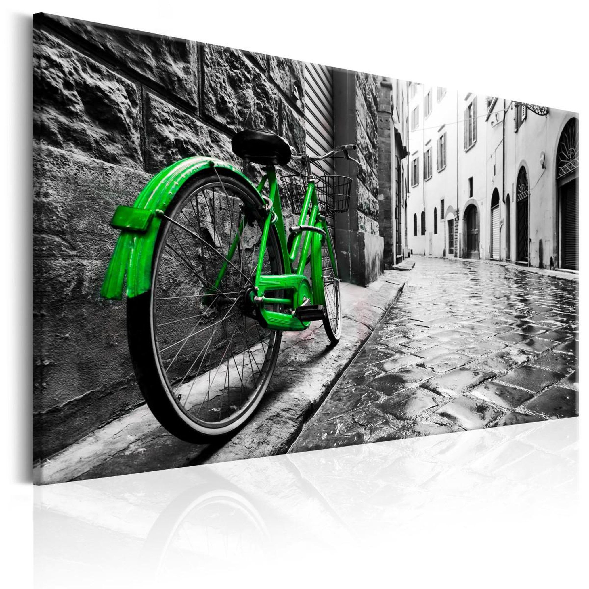 Voir la diapositive 1 : Paris Prix Tableau Imprimé  Vintage Green Bike