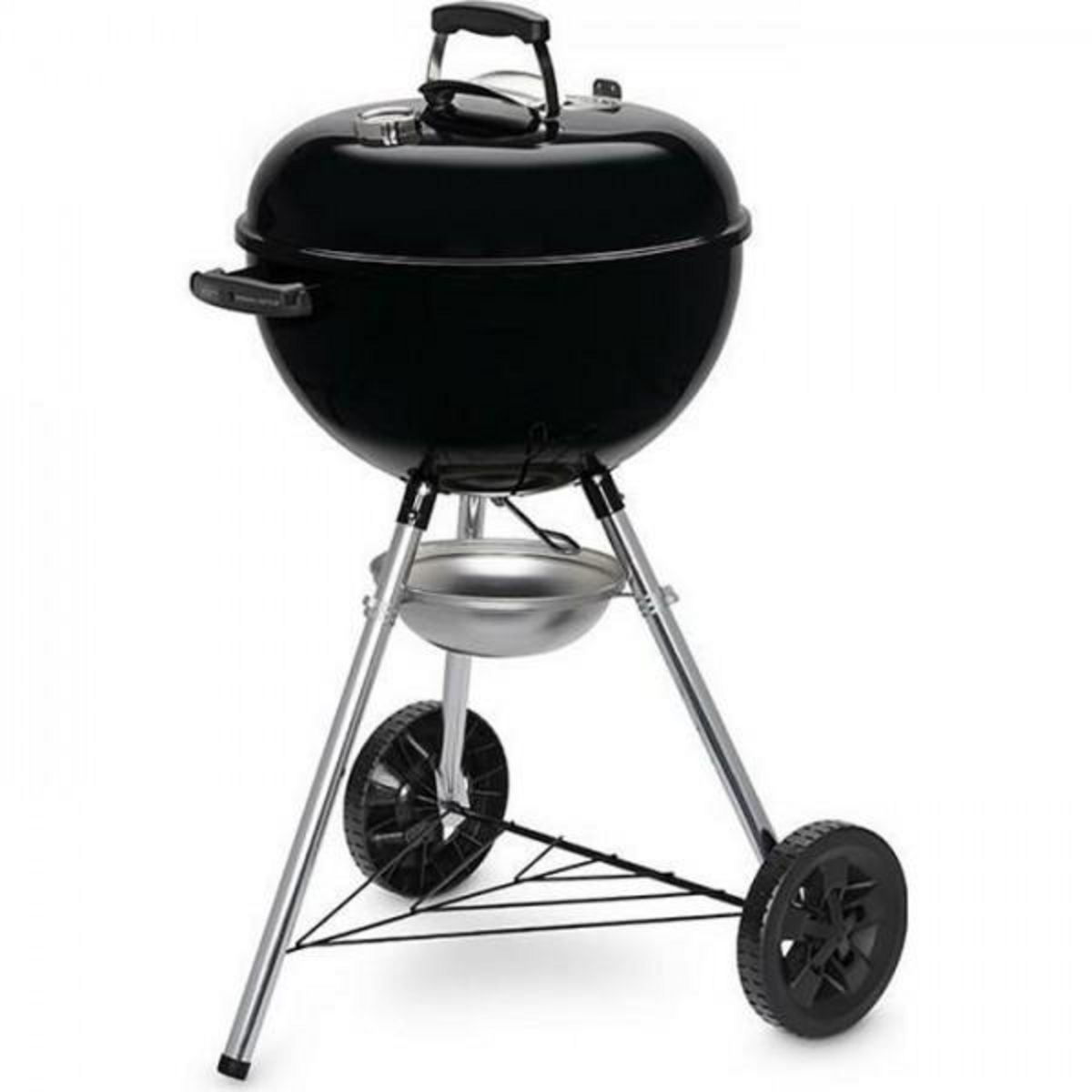 AAAAA Barbecue a charbon WEBER Original Kettle E-4710 - Acier émailé - Diametre 47cm - Thermometre intégré au couvercle - Systeme