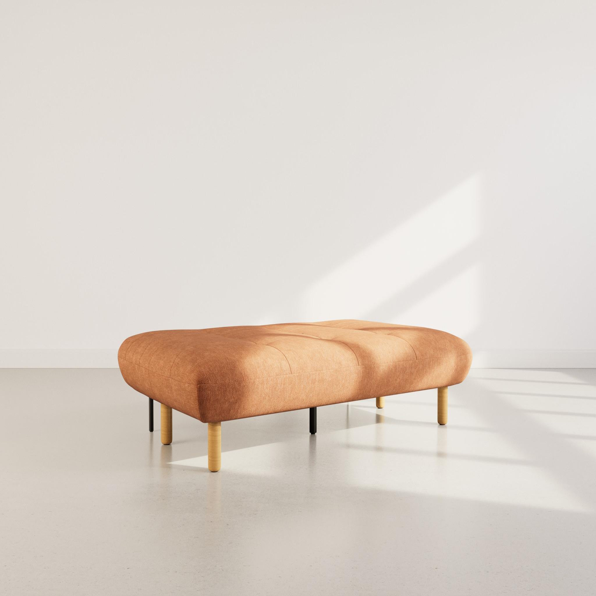 Voir la diapositive 3 : BEST MOBILIER Soan - banquette 2 places convertible clic-clac en velours texturé