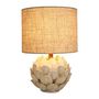 Voir la diapositive 4 : OSTARIA Lampe pétales céramique lin beige