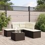 Voir la diapositive 1 : VIDAXL Salon de jardin avec coussins 6 pcs marron resine tressee