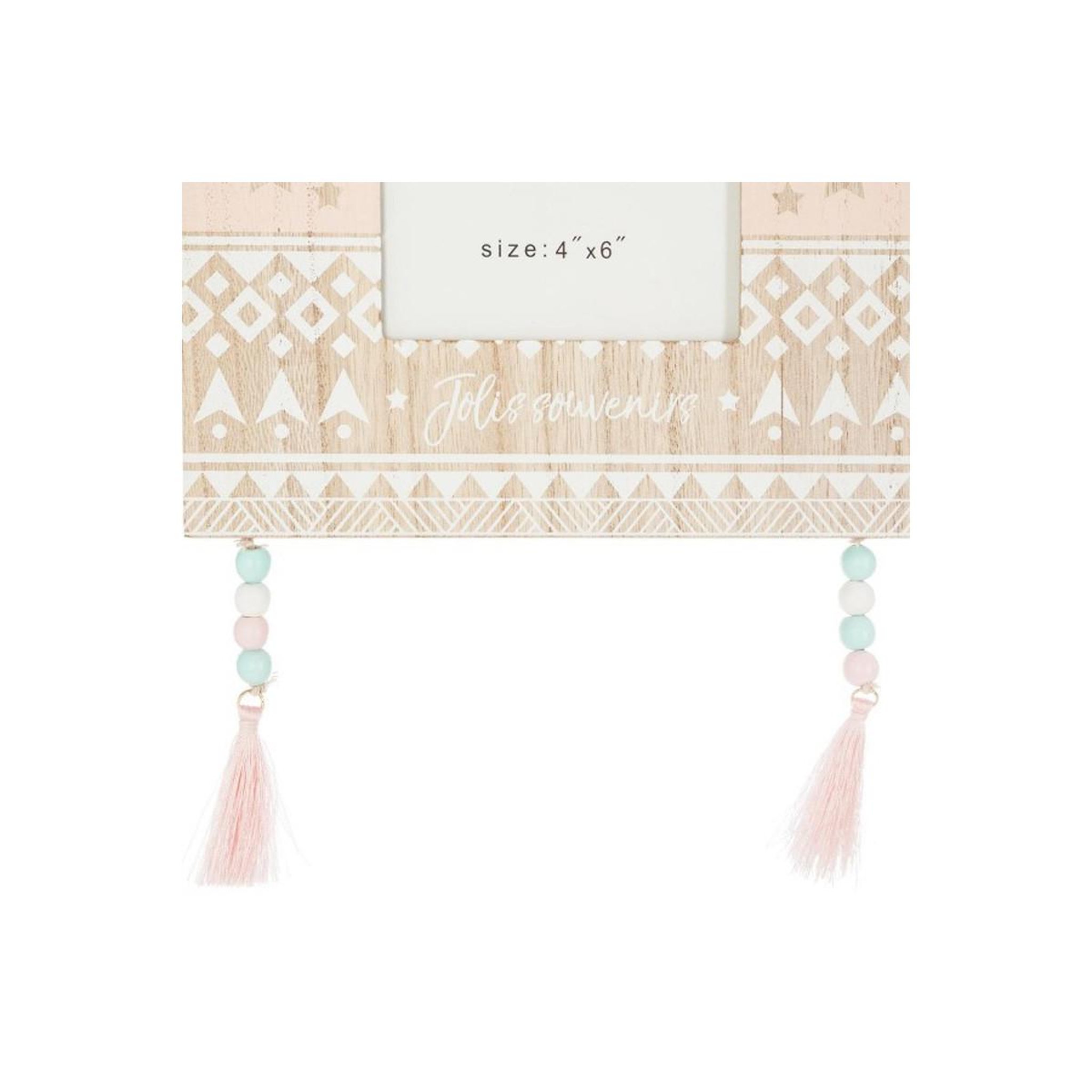 Voir la diapositive 2 : Atmosphera Kids Cadre Photo A Suspendre  Houppe  10x15cm Naturel