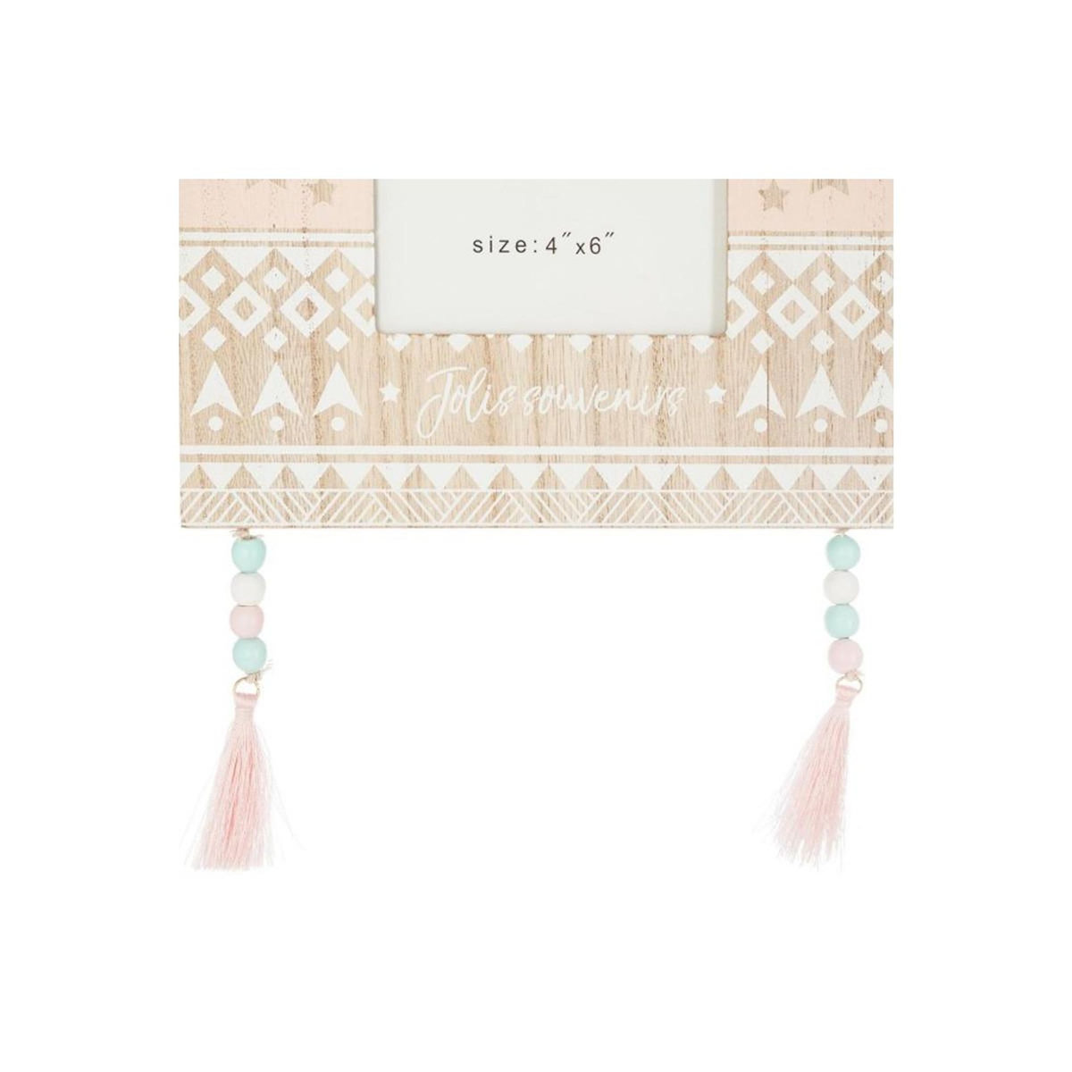 Atmosphera Kids Cadre Photo A Suspendre  Houppe  10x15cm Naturel