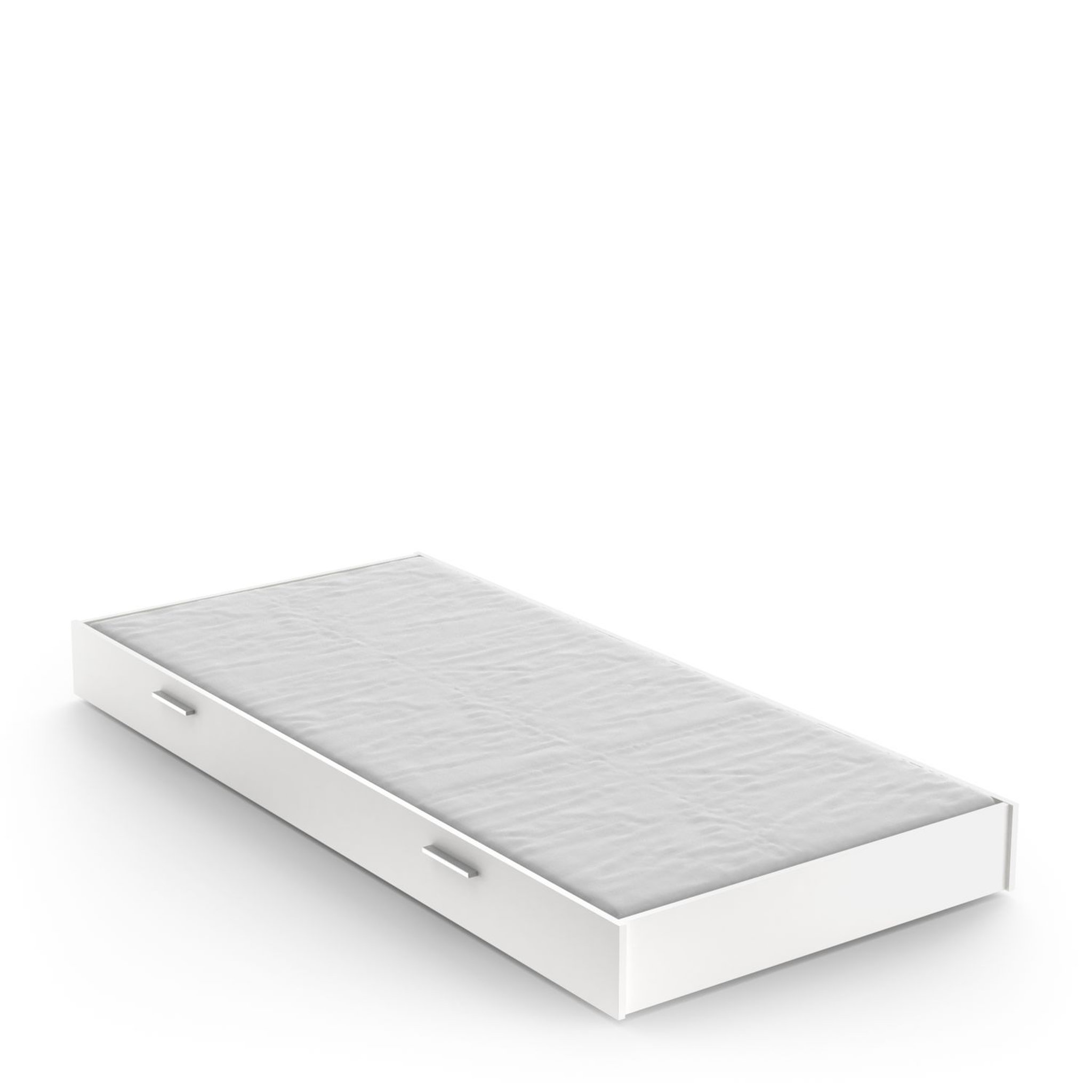 Voir la diapositive 4 : Tiroir de rangement 90X200 cm blanc pour lit LOREDANA