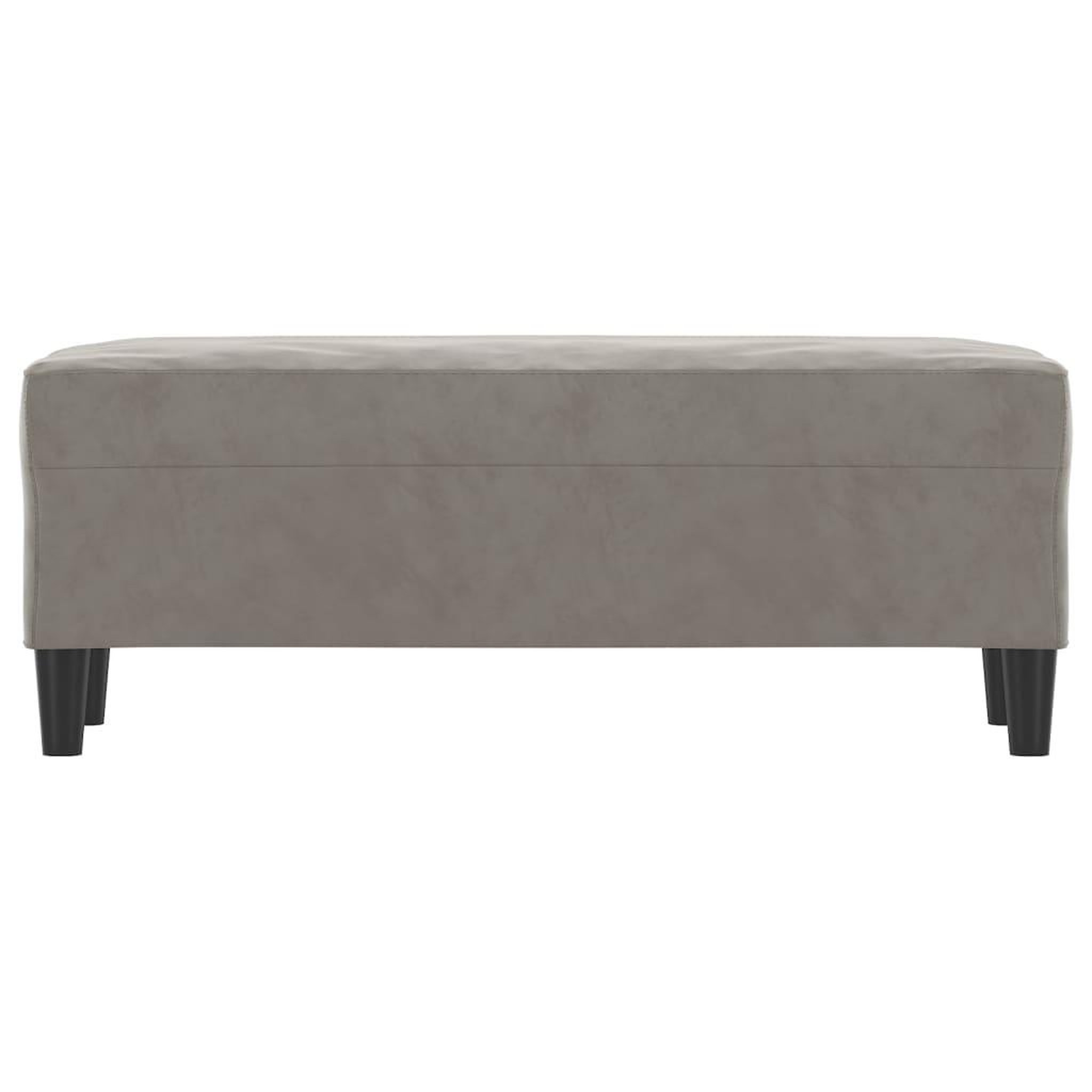 Voir la diapositive 3 : VIDAXL Banc Gris clair 100x35x41 cm Velours