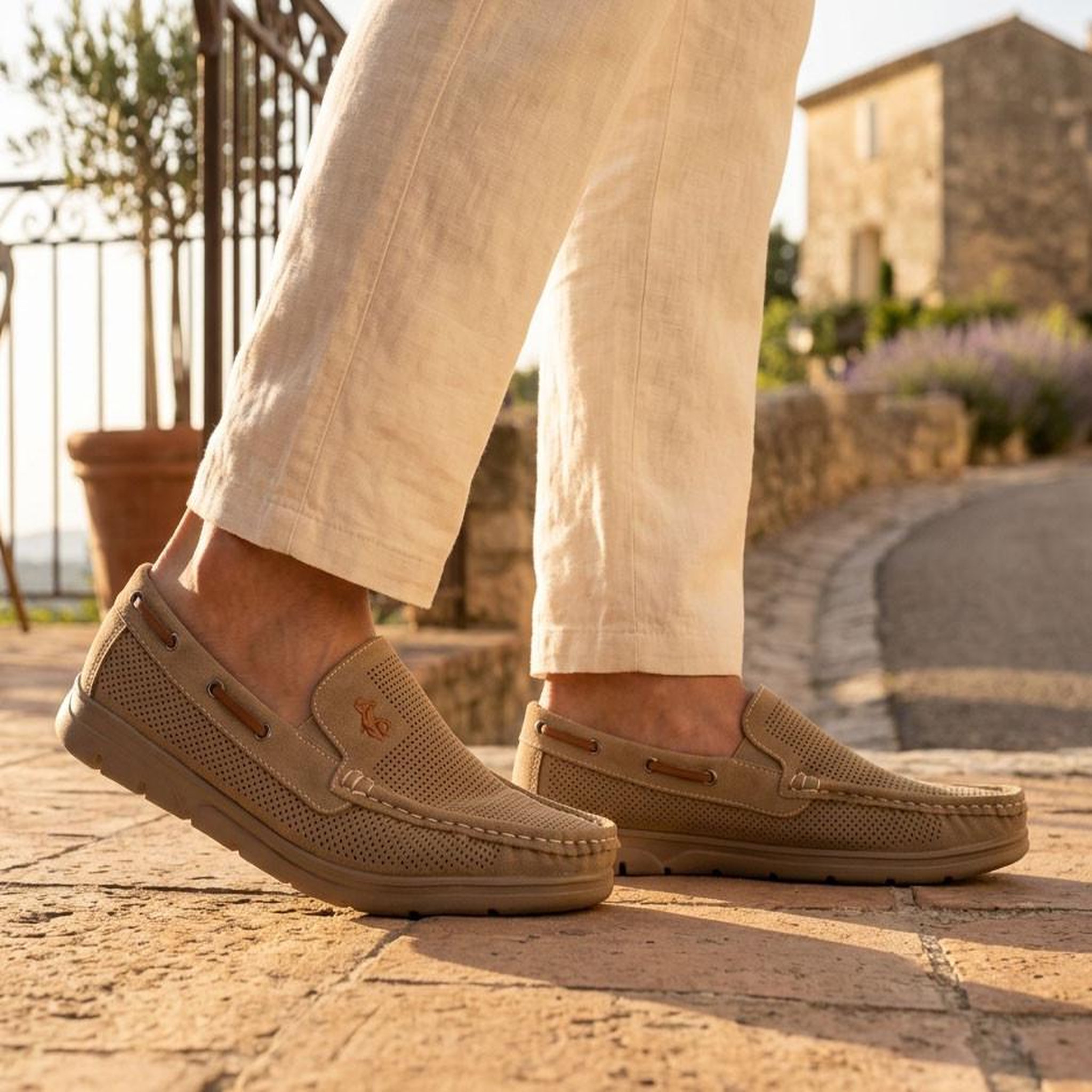 Voir la diapositive 2 : OZABI OZABI Mocassins Homme Microperforés Confort Été Semelle Crantée