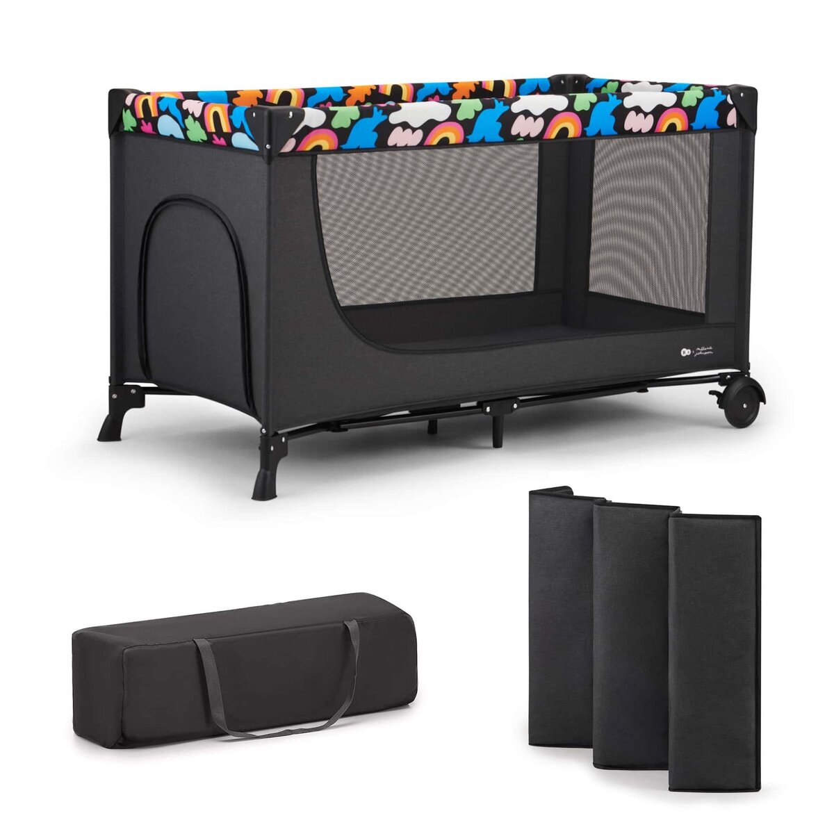 KINDERKRAFT Lit voyage parc bebe pliable avec accessoires pra