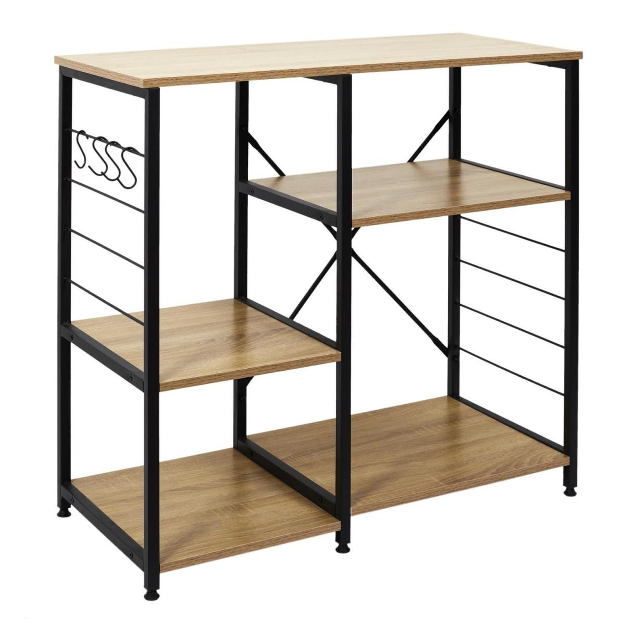 The Home Deco Factory Meuble de rangement  stan  90cm naturel & noir