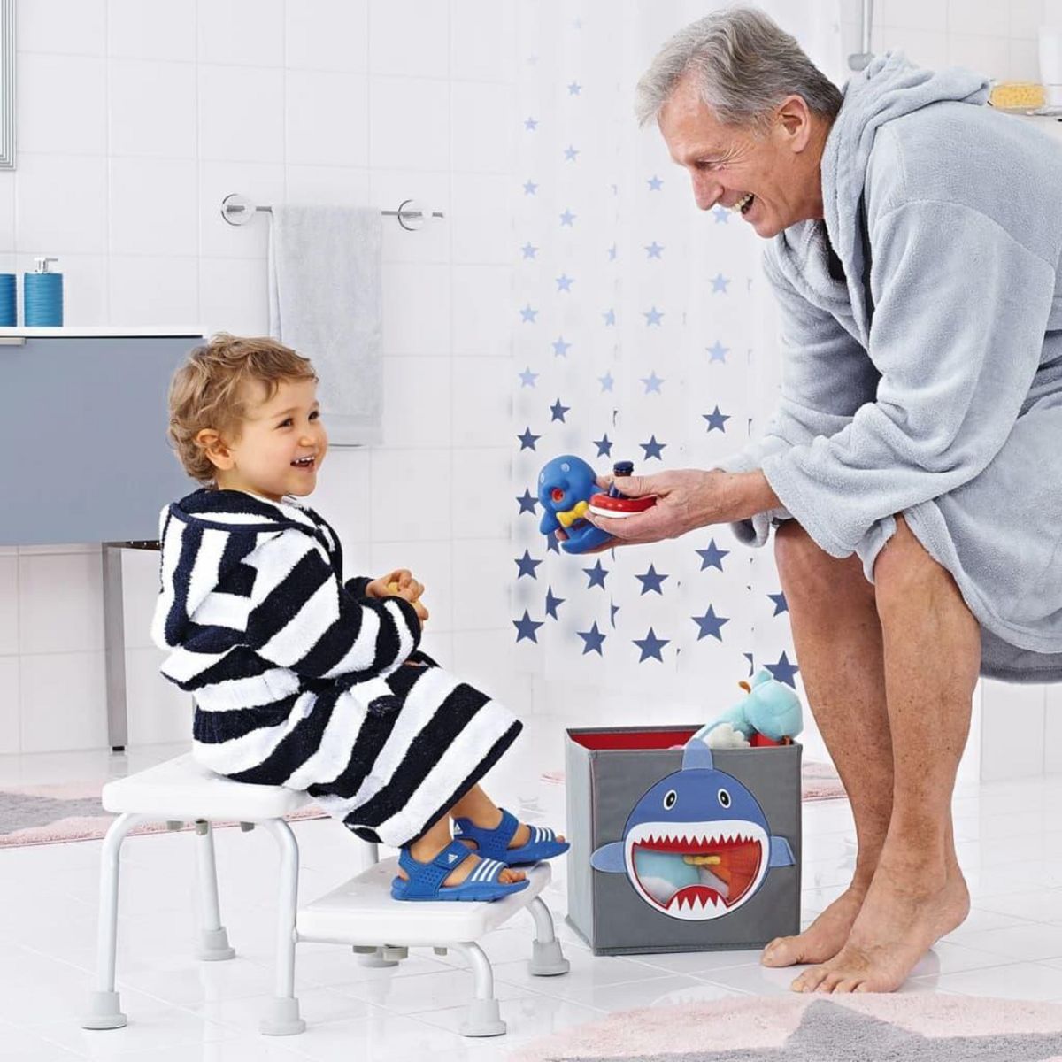 RIDDER RIDDER Escabeau a deux marches blanc 150 kg A0102001