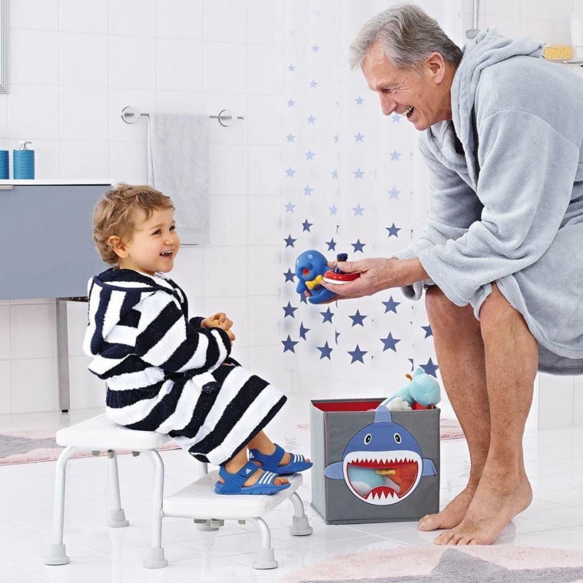 RIDDER RIDDER Escabeau a deux marches blanc 150 kg A0102001