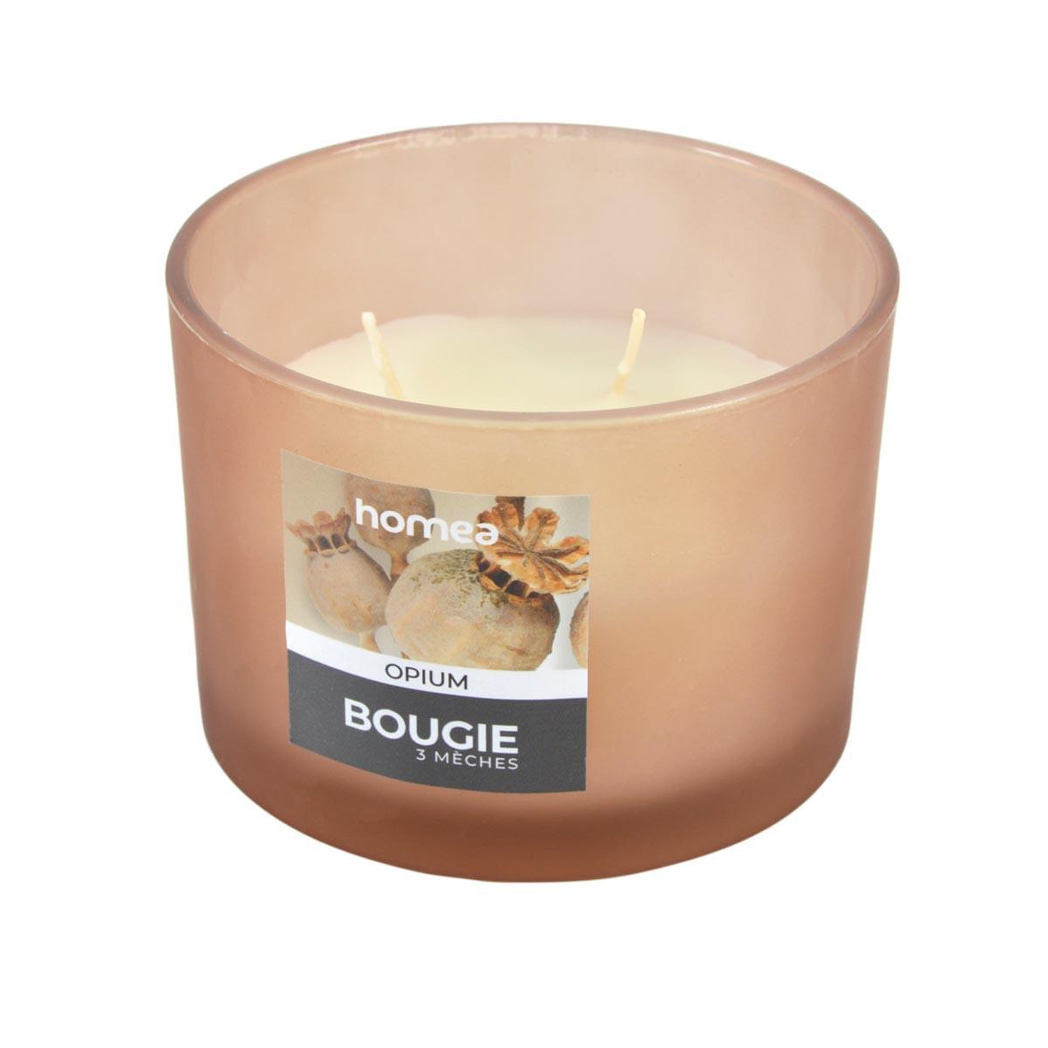 HOMEA Bougie verrine parfumée  essentiel ii  11cm opium