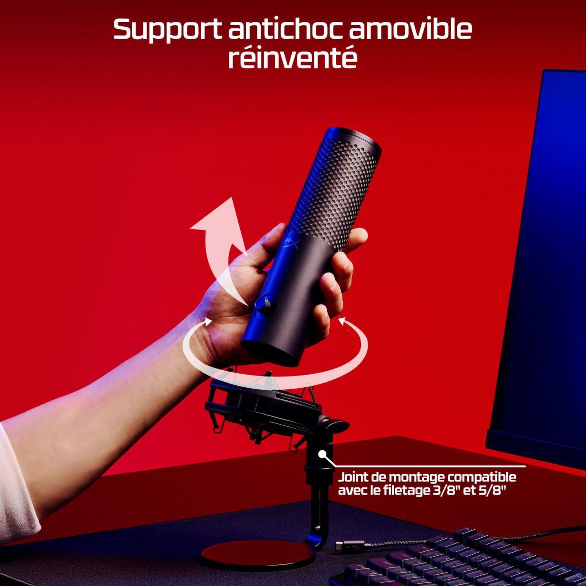 Voir la diapositive 4 : HyperX Micro gamer quadcast 2 s