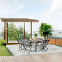 Voir la diapositive 3 : MARKET24 Table de jardin extensible 8 personnes en aluminium - 97/149 x 149 x 149 x 75 cm