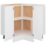 Voir la diapositive 5 : VIDAXL Armoire de plancher d'angle blanc 75,5x75,5x81,5 cm bois