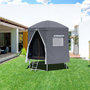 Voir la diapositive 2 : JUMP4FUN Tente cabane pour trampoline 8FT-244cm - Gris