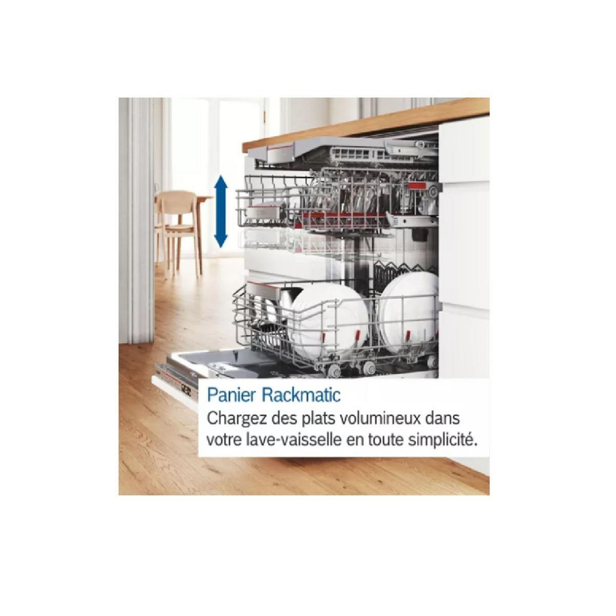 BOSCH Lave-vaisselle intégrable 60cm 14 couverts 42db avec bandeau noir - SMI4HCB19E