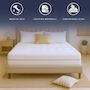 Voir la diapositive 4 : THE WHITE STONE Matelas 80x190 cm en Mousse Hypoallergénique | Hauteur 20 cm | Orthopédique & Hypoallergénique | Revêtement Anti-acariens & Antibactérien | 100 % Fabriqué en Italie