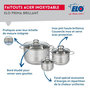 Voir la diapositive 3 : ELO Ensemble de 2 Poêles de cuisson 24 et 28 cm et 3 faitouts 12, 16 et 24 cm Elo Prima Brillant