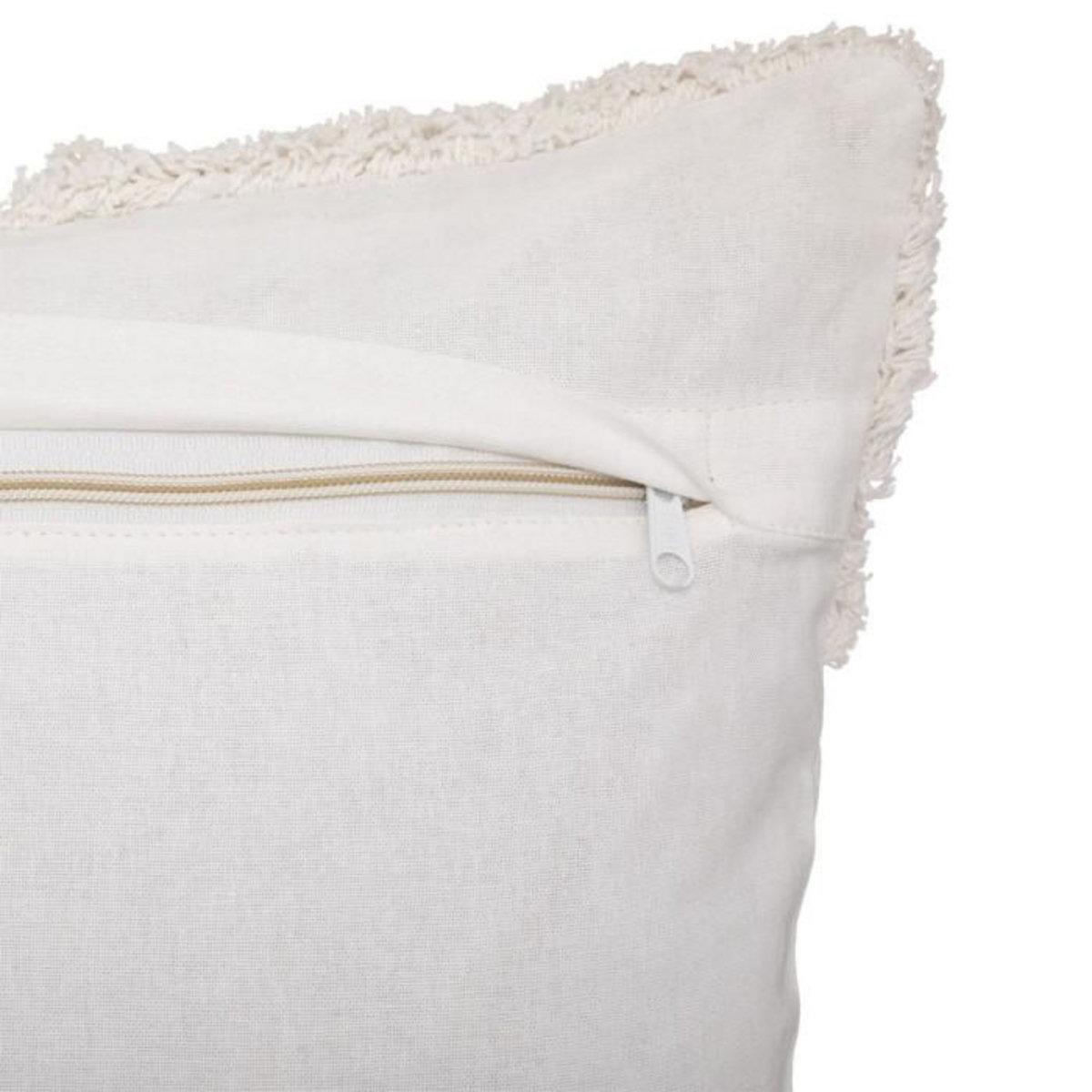 ATMOSPHERA Housse de Coussin  Tufté  40x40cm Ivoire & Lin