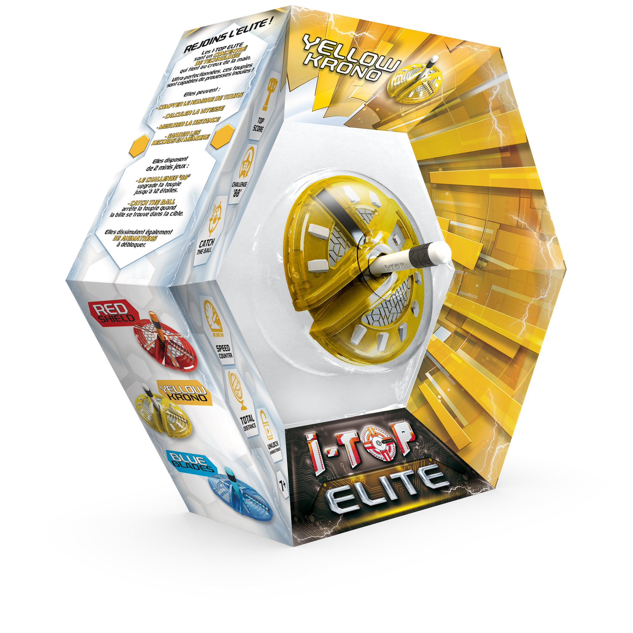 Voir la diapositive 1 : GOLIATH Toupie Krono Warp jaune - I-Top Elite