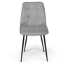 Voir la diapositive 3 : ID MARKET Lot de 6 chaises MILA en velours gris clair pour salle à manger
