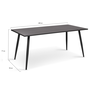 Voir la diapositive 6 : ID MARKET Salon de jardin VALENCIA en acier table 180 cm et 6 chaises empilables gris anthracite