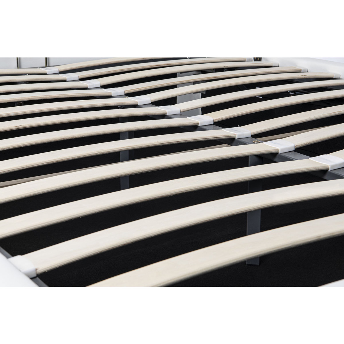 Lit coffre 140x190cm avec contour lit LED + sommier à lattes inclus GALAXY