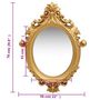 Voir la diapositive 6 : VIDAXL Miroir mural style chateau 56x76 cm Dore