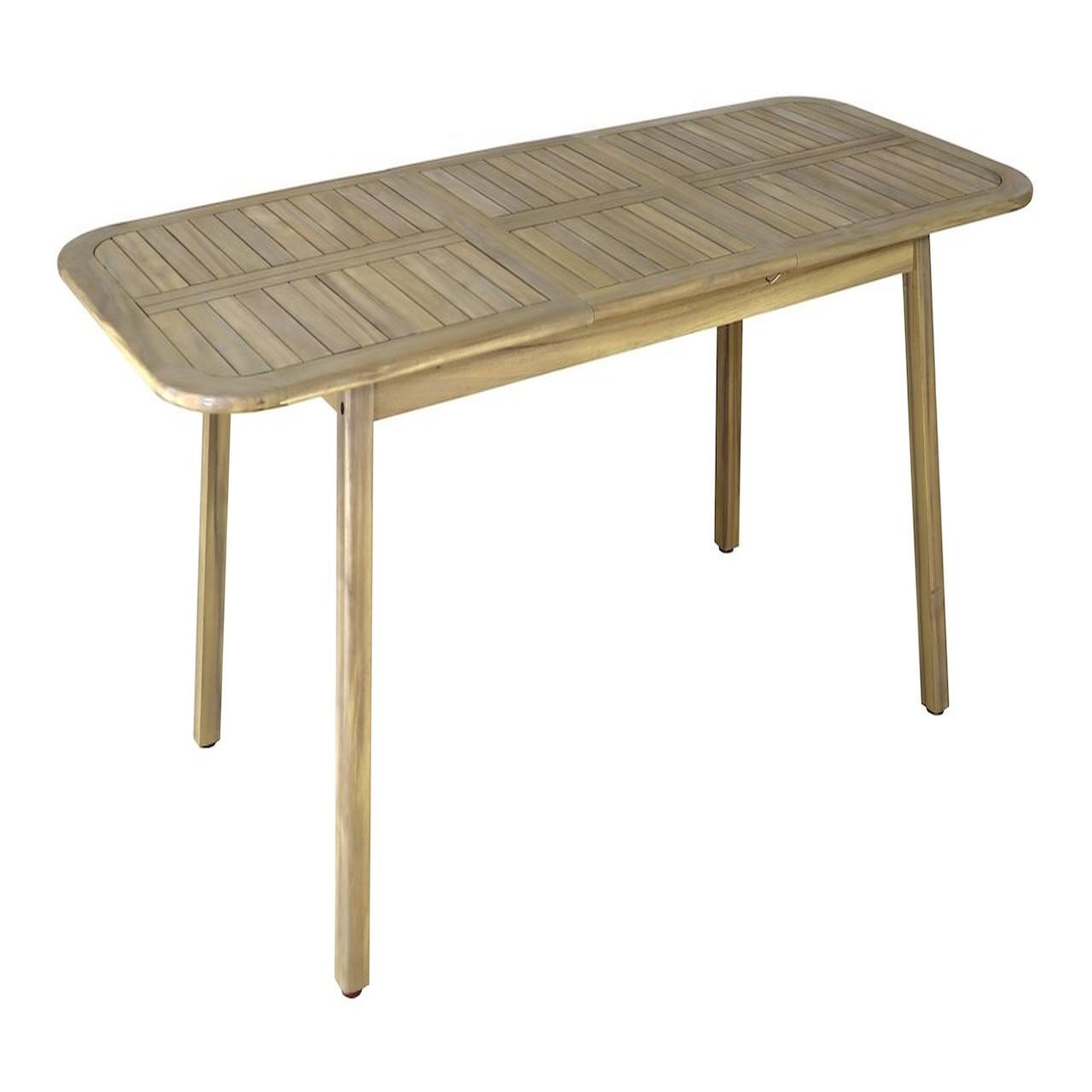 Proloisirs Table de jardin extensible en acacia FSC - MONACO 160/210 x 90 - Allonge papillon