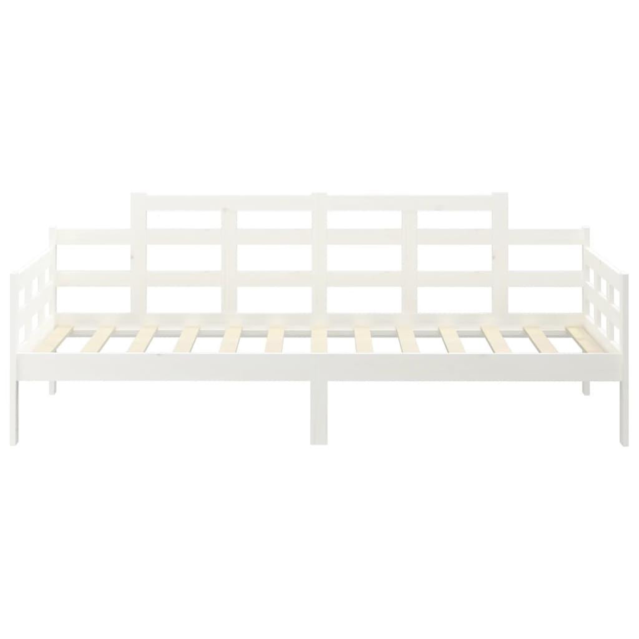 Voir la diapositive 5 : VIDAXL Lit de jour sans matelas blanc bois de pin massif 90x200 cm