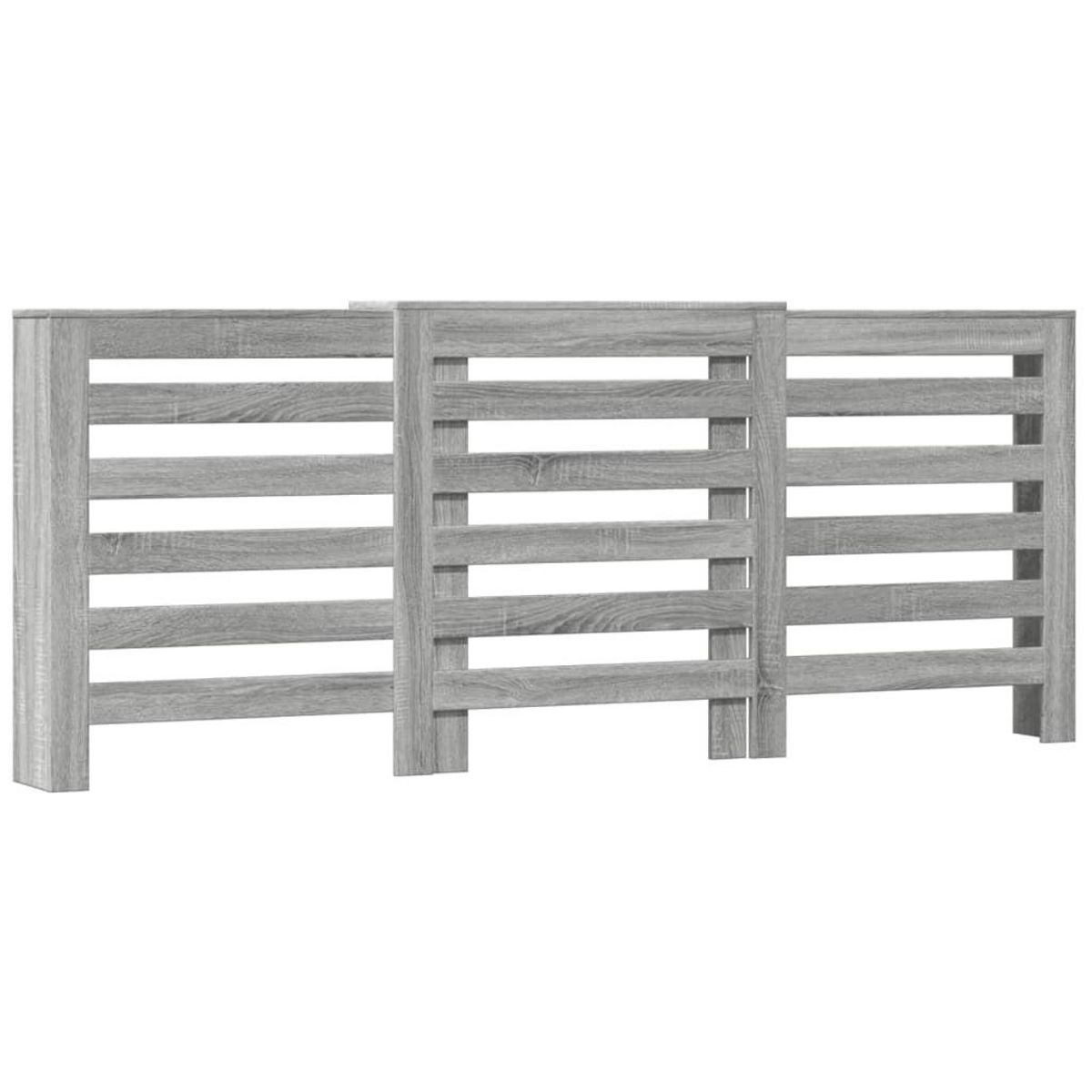 VIDAXL Cache-radiateur sonoma gris 205x21,5x83,5 cm bois d'ingenierie