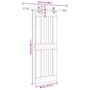 Voir la diapositive 6 : VIDAXL Porte coulissante et kit de quincaillerie 80x210 cm pin massif