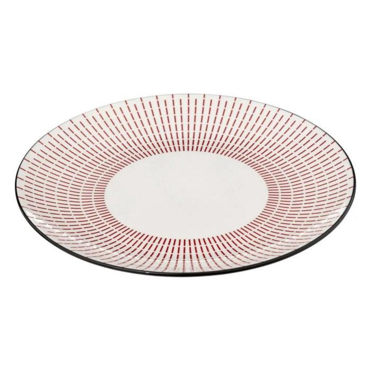 SECRET DE GOURMET Assiette de Présentation Porcelaine  Lunis  30cm Rouge