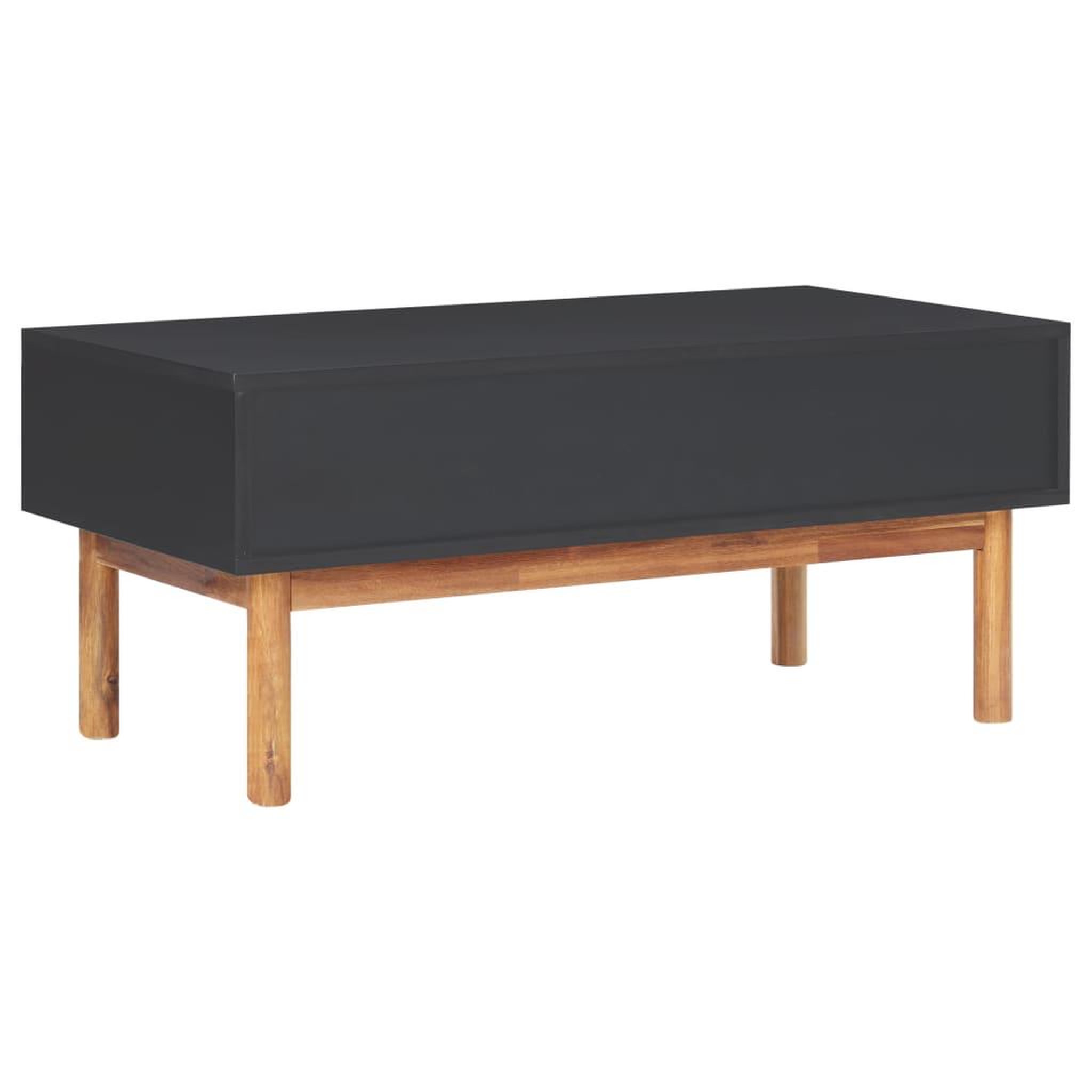 Voir la diapositive 5 : VIDAXL Table basse 90x50x40 cm bois d'acacia massif et mdf