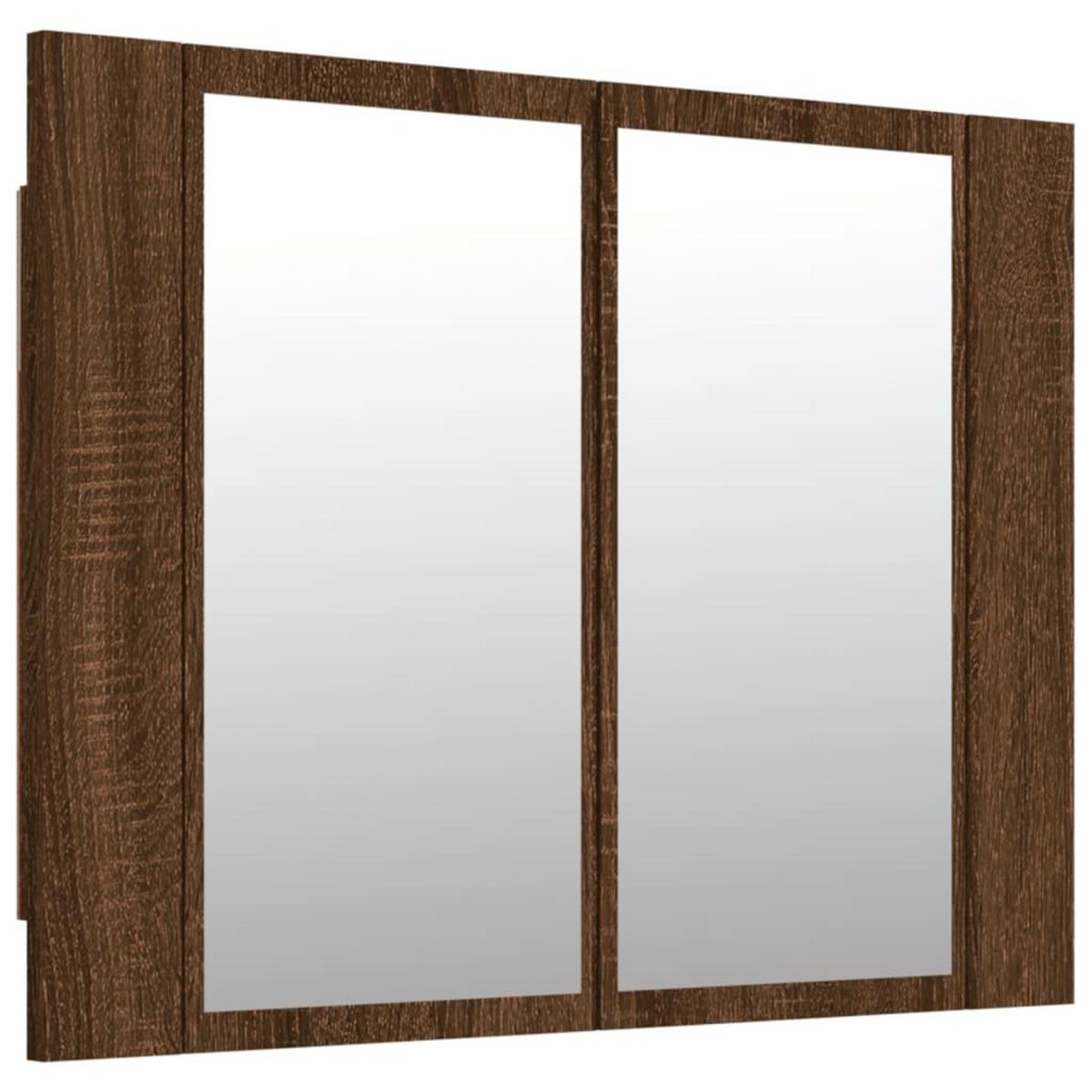 VIDAXL Armoire a miroir LED Chene marron 60x12x45 cm Bois d'ingenierie
