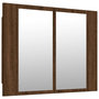 Voir la diapositive 2 : VIDAXL Armoire a miroir LED Chene marron 60x12x45 cm Bois d'ingenierie