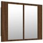 Voir la diapositive 2 : VIDAXL Armoire a miroir LED Chene marron 60x12x45 cm Bois d'ingenierie