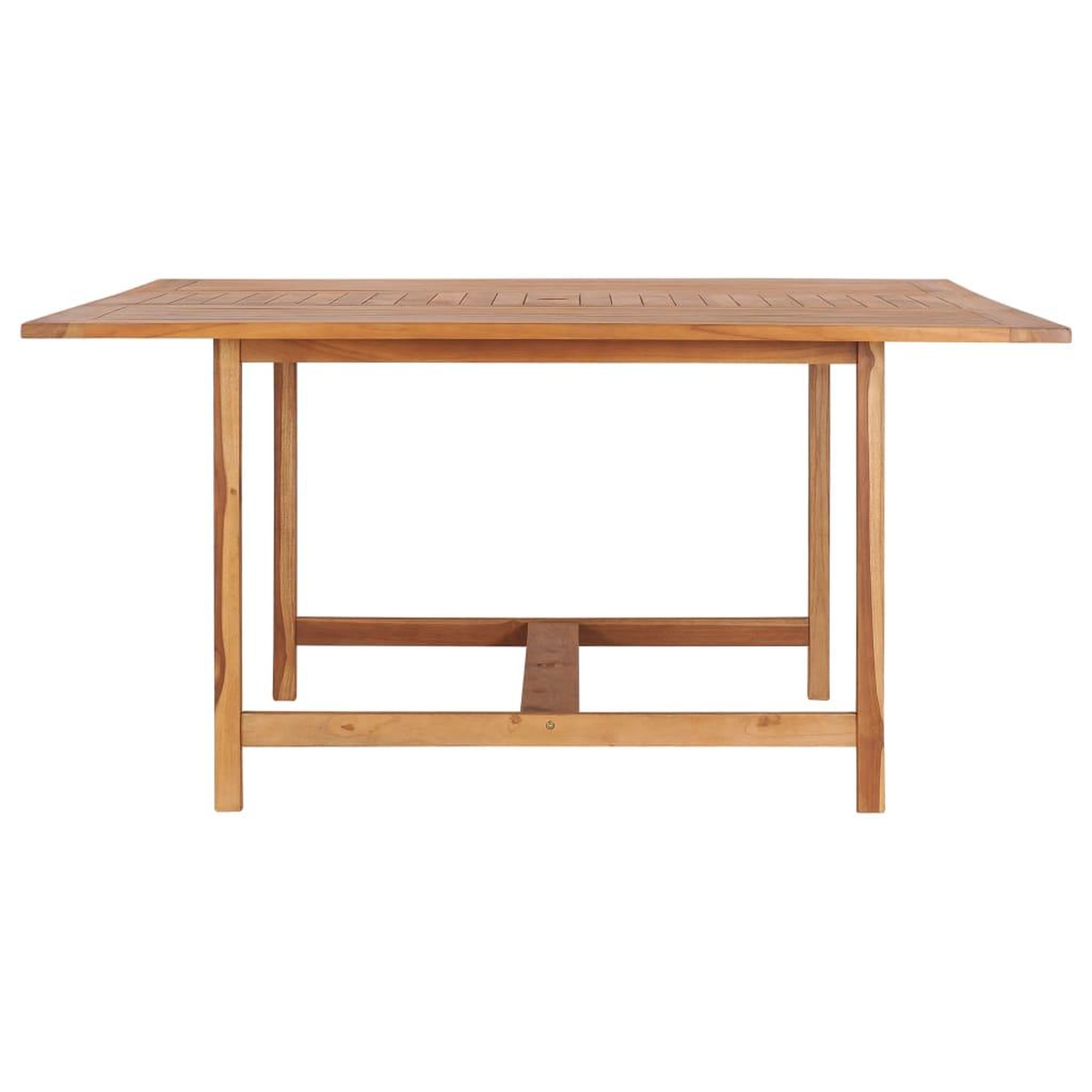 Voir la diapositive 2 : VIDAXL Table de jardin 150x150x76 cm Bois de teck solide