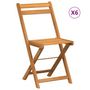 Voir la diapositive 2 : VIDAXL Chaises de bistrot pliantes lot de 6 bois d'acacia solide