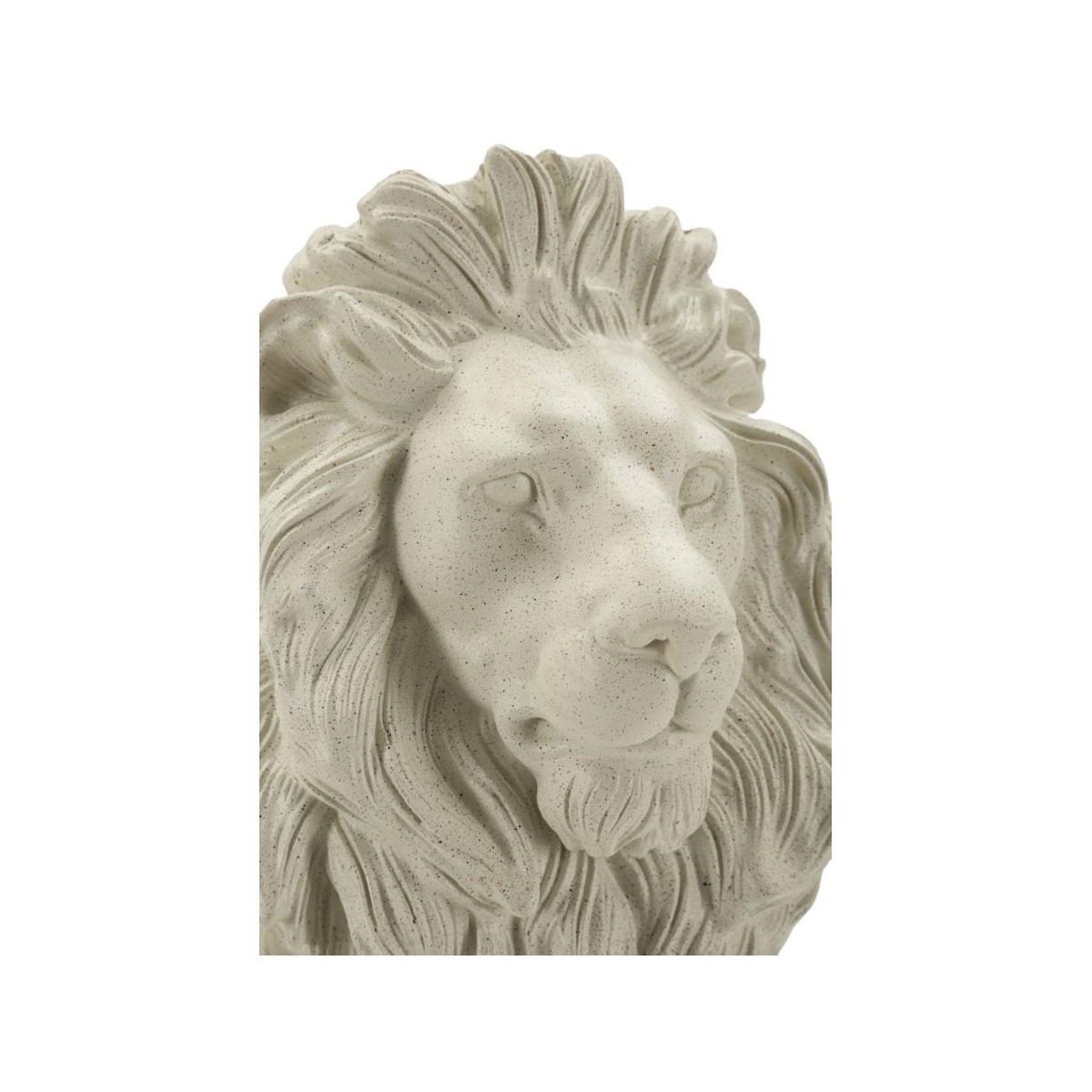 Voir la diapositive 5 : Paris Prix Statuette déco lion  stons  40cm crème