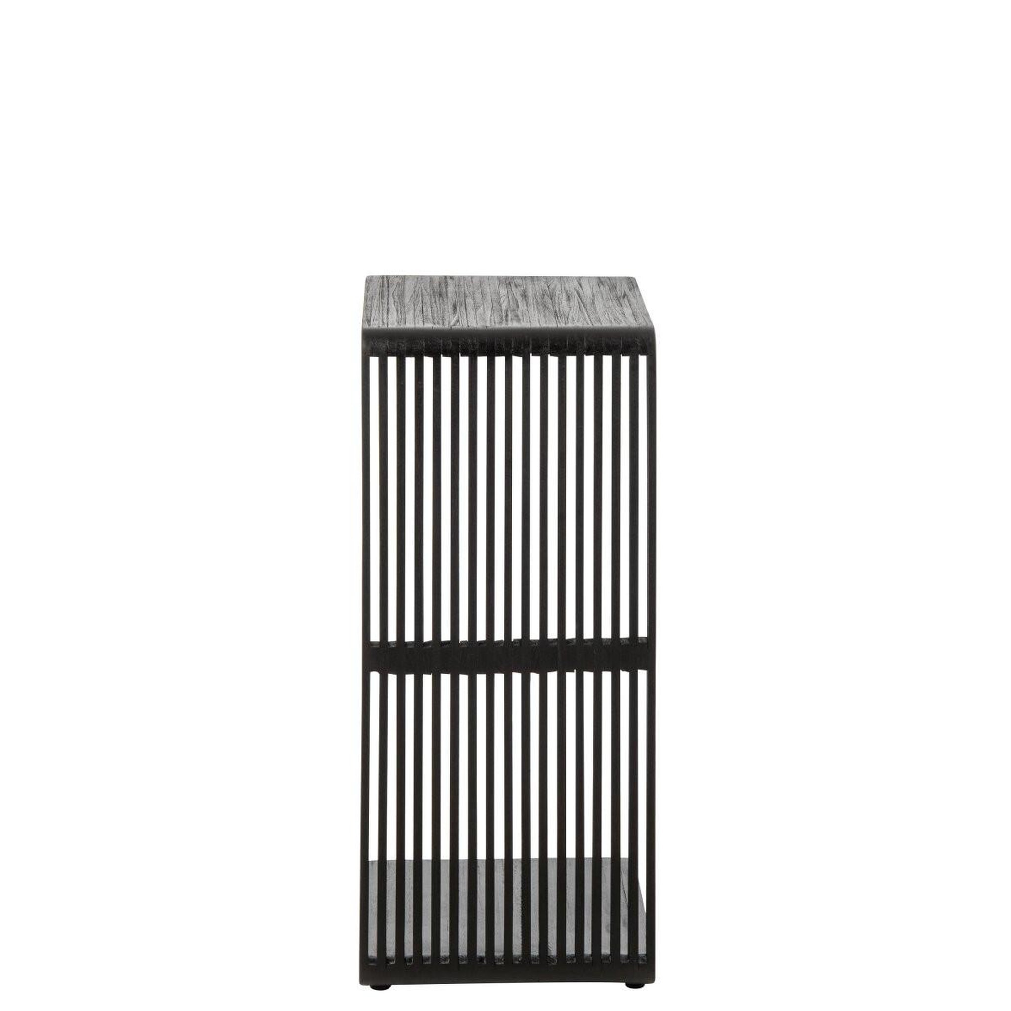 Voir la diapositive 4 : J-LINE Table d'appoint en bois  lars  65cm noir