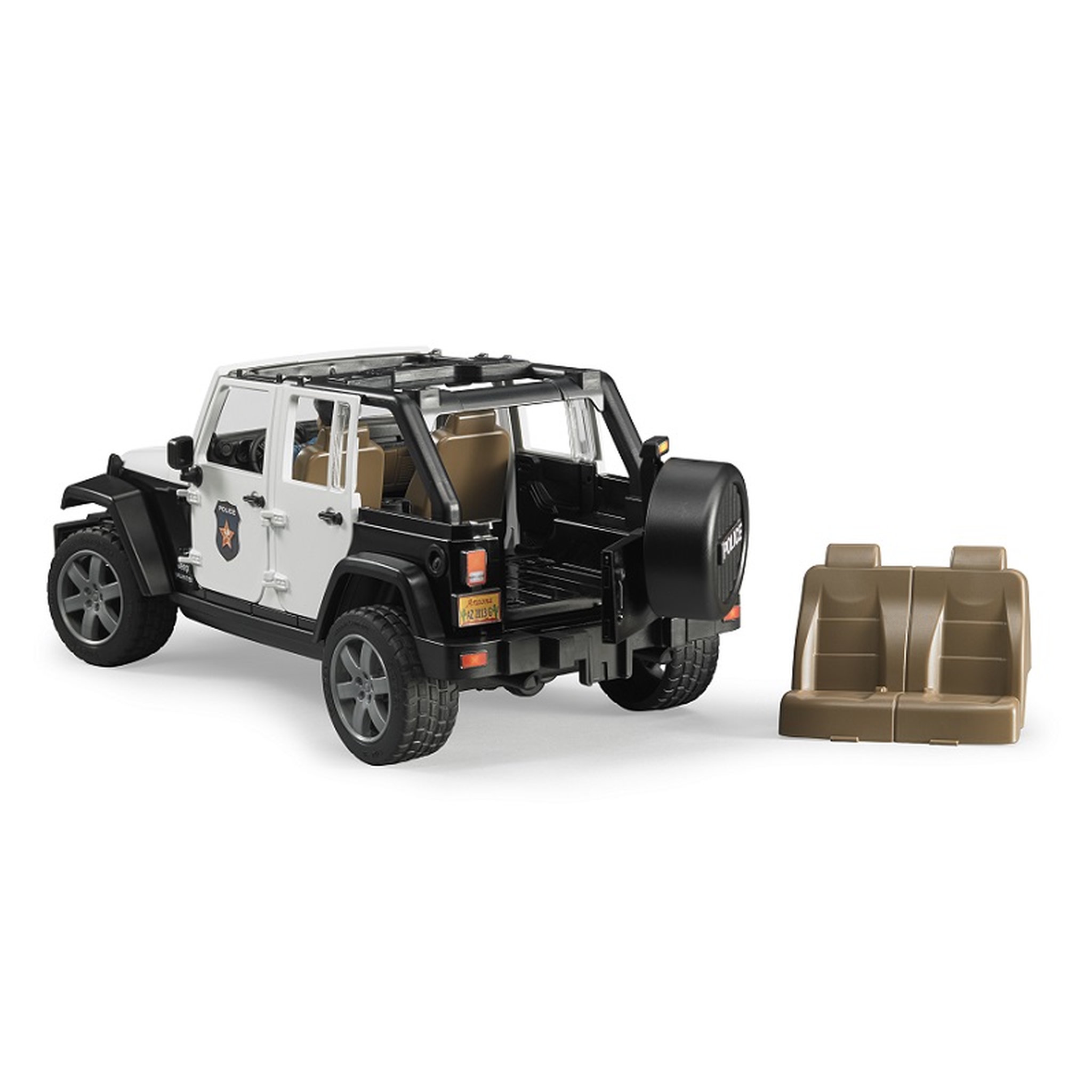 Voir la diapositive 5 : BRUDER  Jeep Wrangler Unlimited Rubicon Police avec Policier