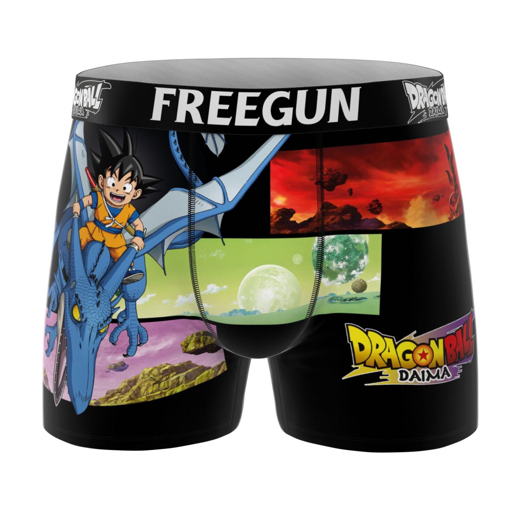 Voir la diapositive 3 : FREEGUN Lot de 4 boxers homme dragon ball daima