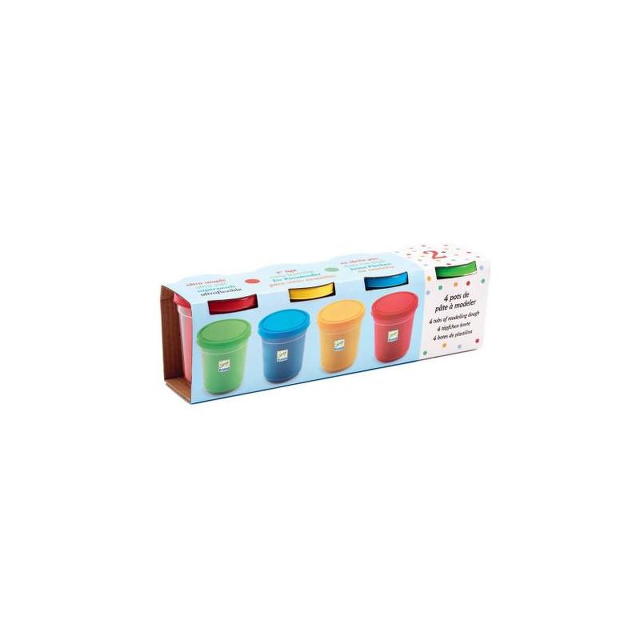 Djeco Pack de 4 pots de pâte à modeler Djeco