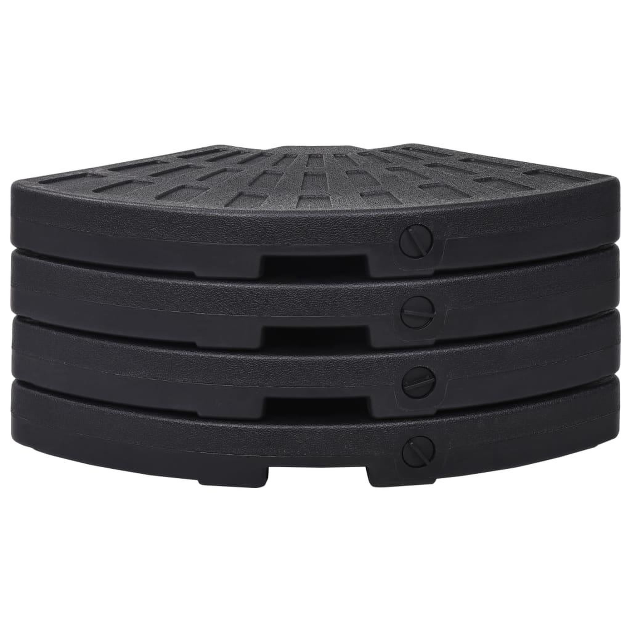 Voir la diapositive 5 : VIDAXL Socle de parasol en forme d'eventail 4 pcs noir